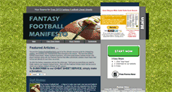 Desktop Screenshot of fantasyfootballmanifesto.com
