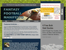 Tablet Screenshot of fantasyfootballmanifesto.com